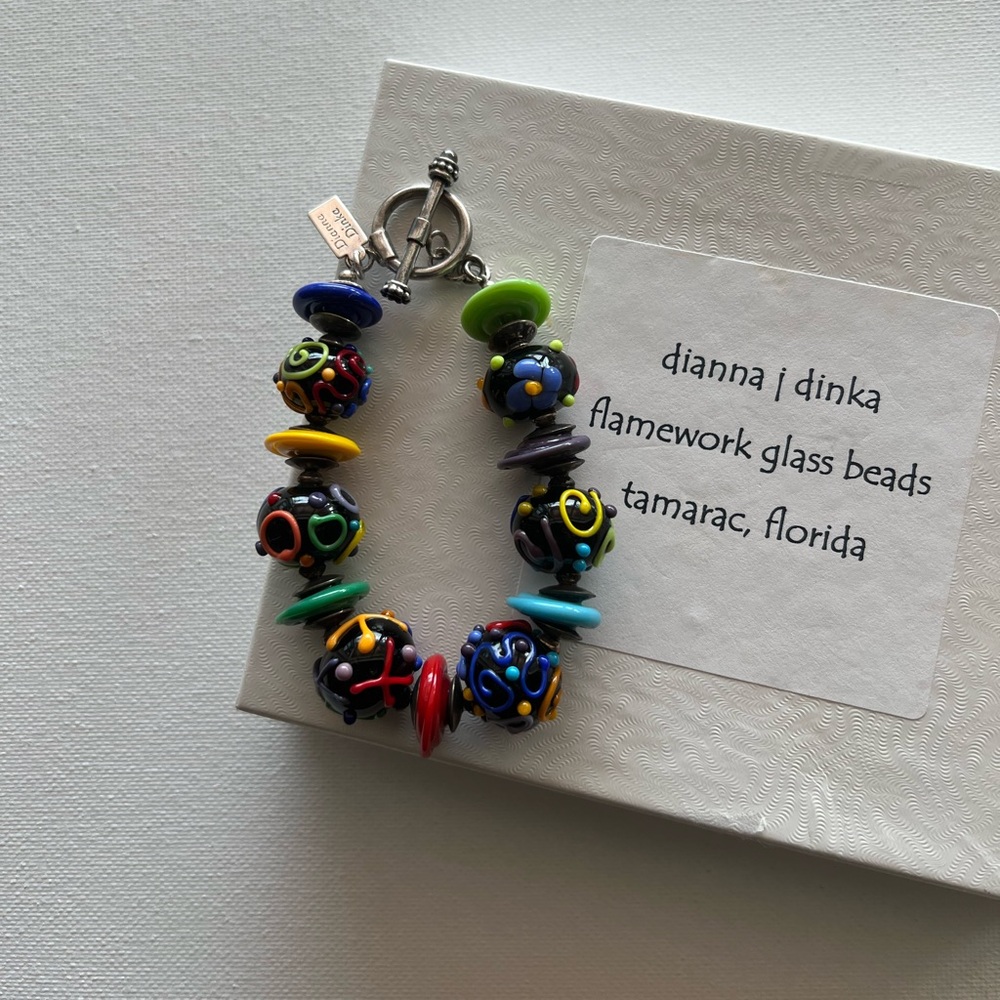 DIANNA J DINKA BLACK BEAD BRACELET
